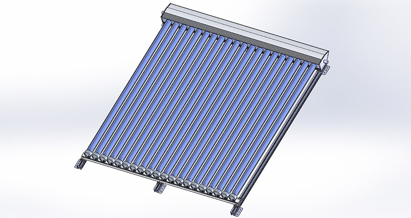 Authentischer Solarkollektor mit Vakuumröhre, 