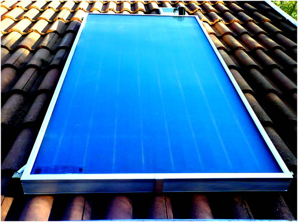 Solarwarmwasserbereiter mit Flachspalt, 